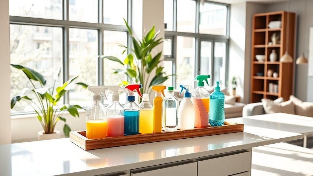 accessible cleaning supplies organization