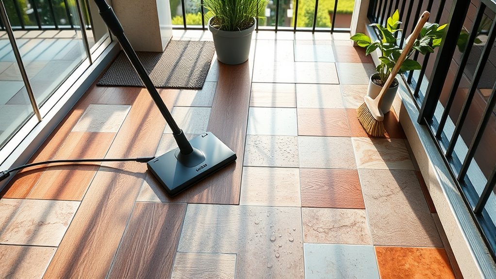 assess balcony surface type