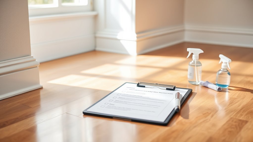 assess baseboards for cleaning