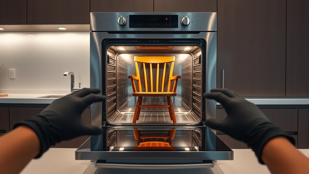 assess oven and chair