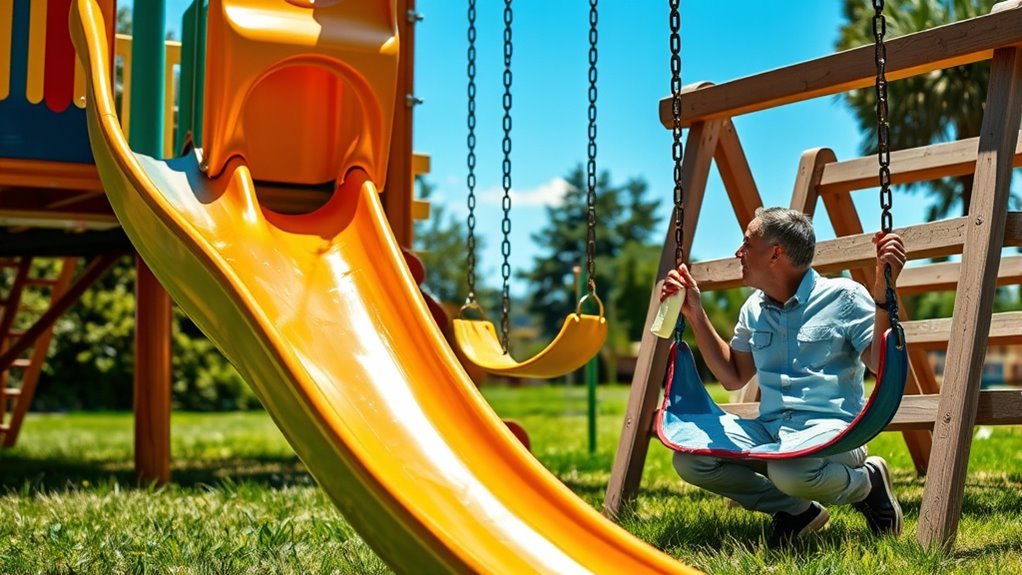 assess play equipment materials