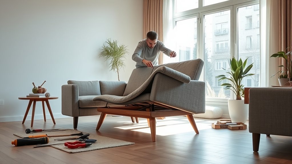 assess sofa design components