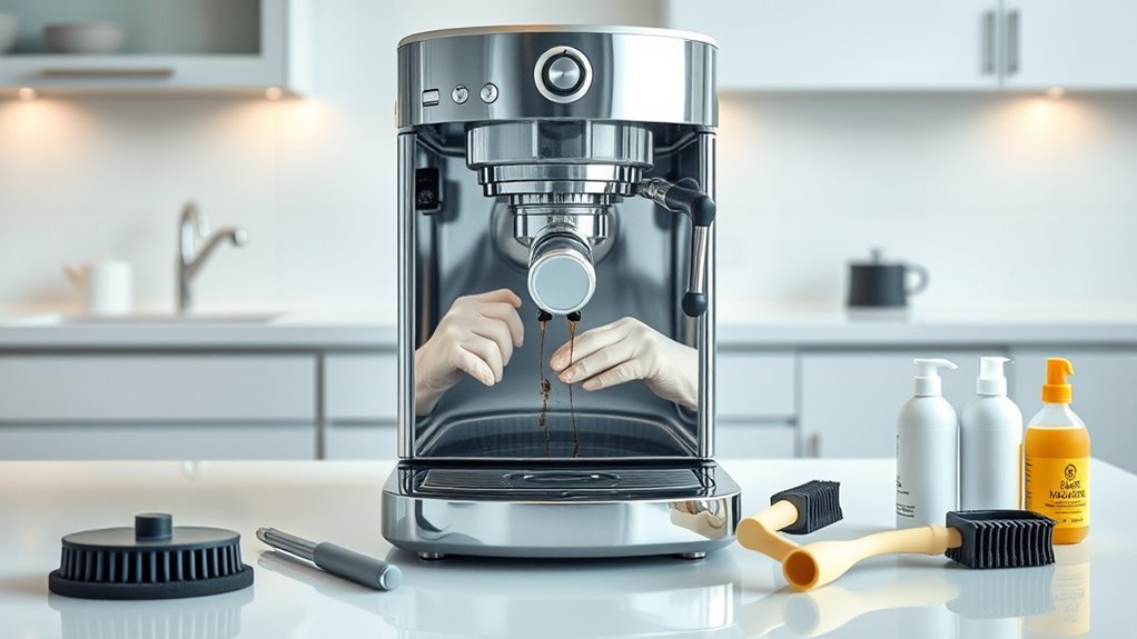 assessing coffee machine contamination