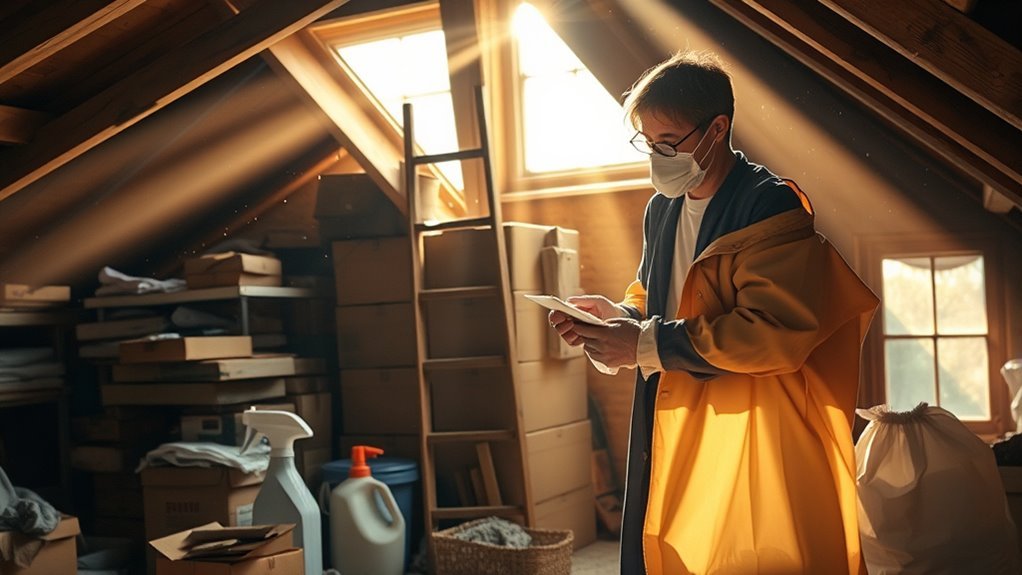 attic cleaning safety tips