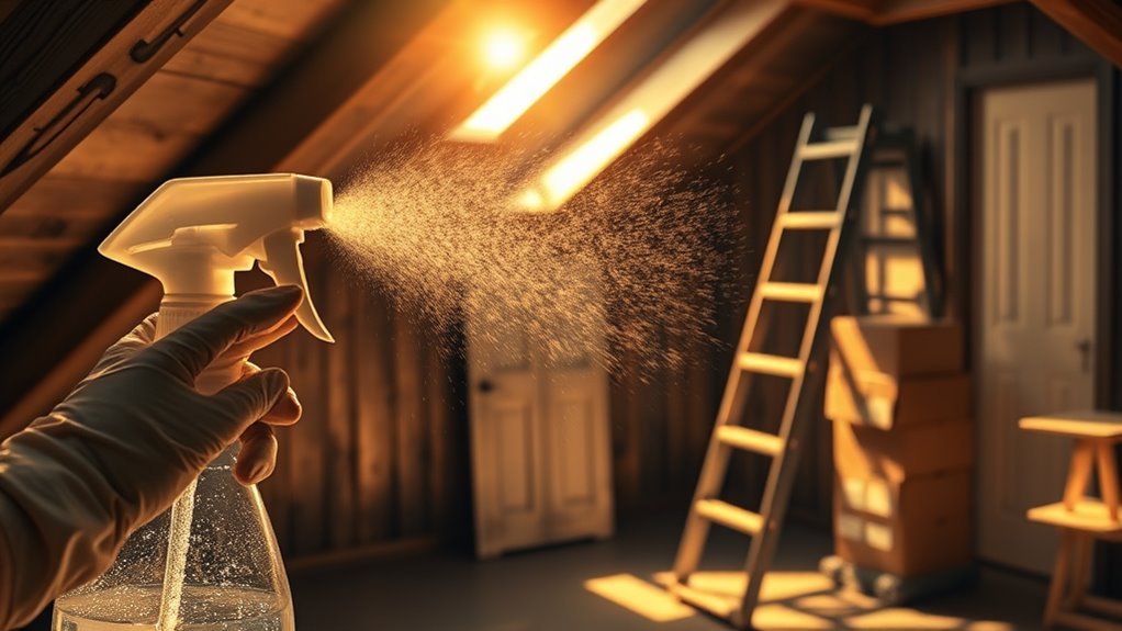 attic high touch area disinfection