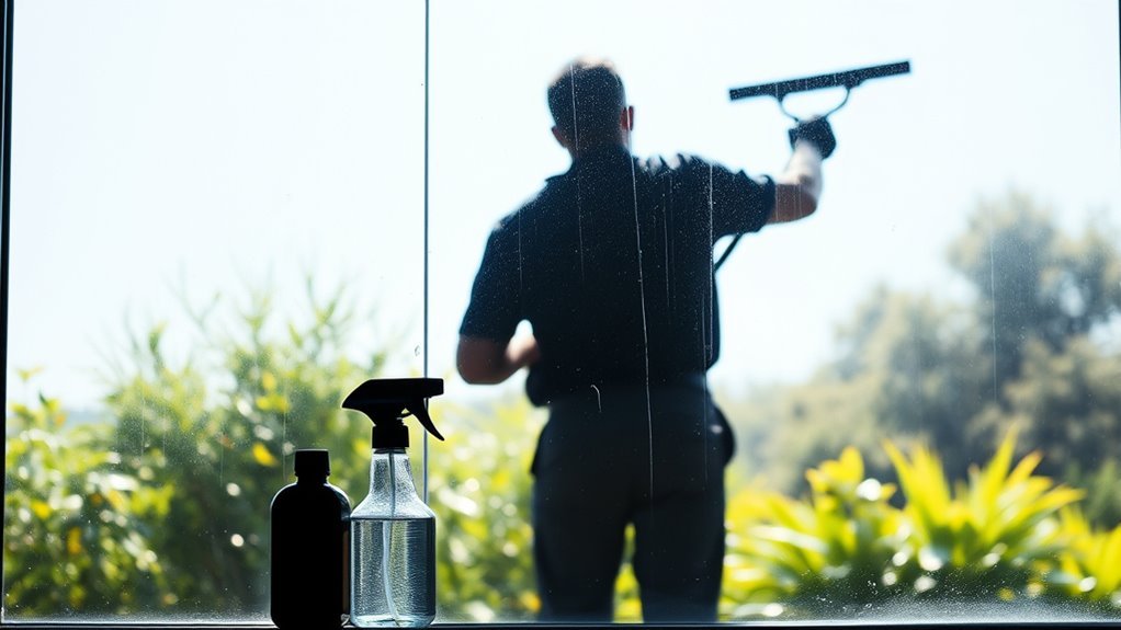 avoid cleaning in sunlight