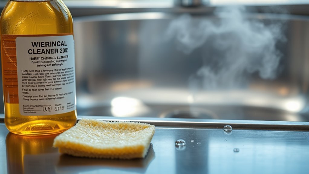avoid harsh cleaning chemicals