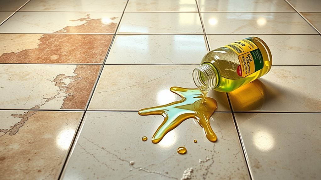 avoid harsh tile cleaners