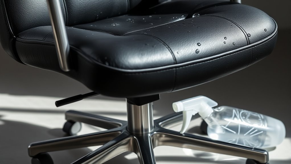 avoid over wetting office chairs