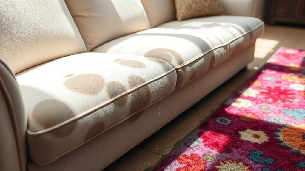 avoid over wetting upholstery carpets