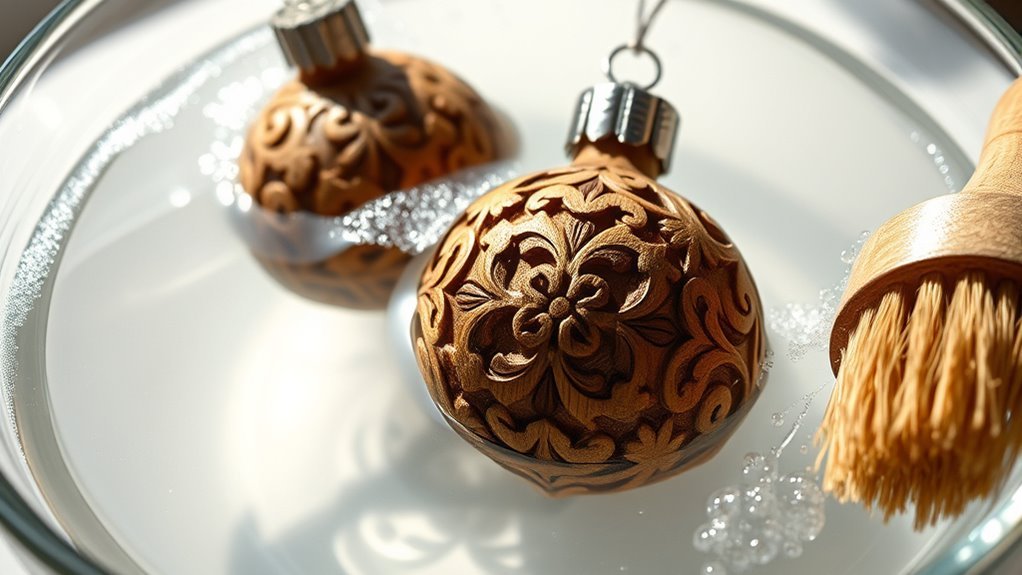 avoid soaking wooden ornaments