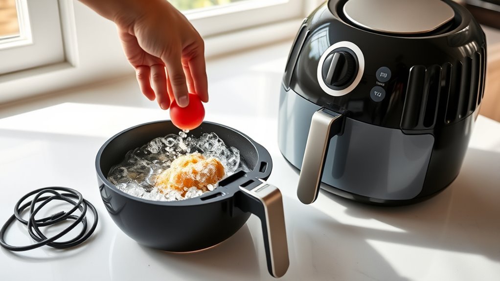 avoid submerging air fryer
