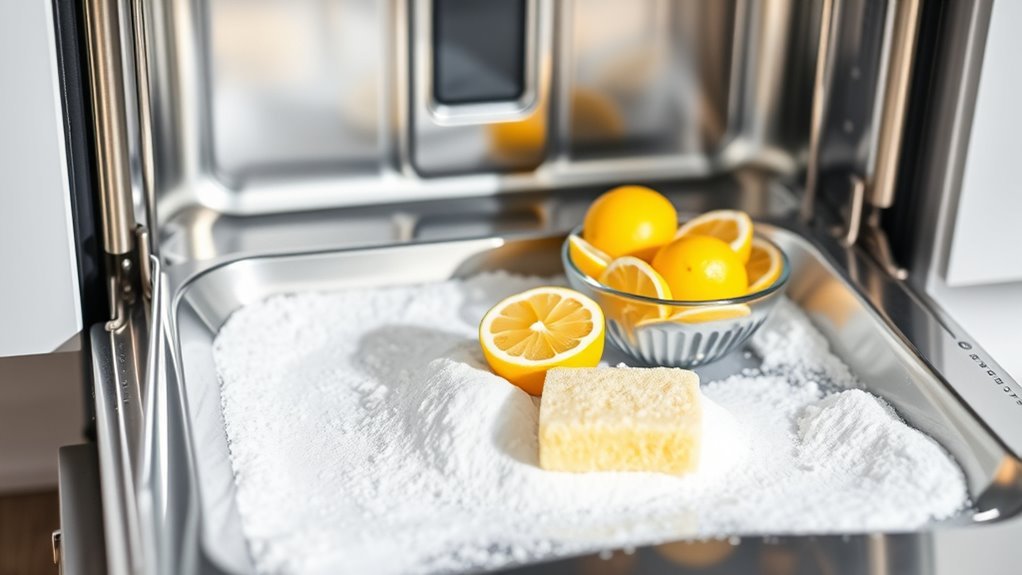 baking soda deodorizes dishwasher effectively