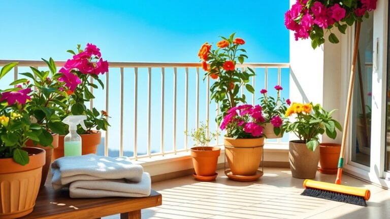 balcony cleaning weekly schedule