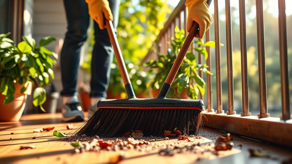 balcony debris removal process