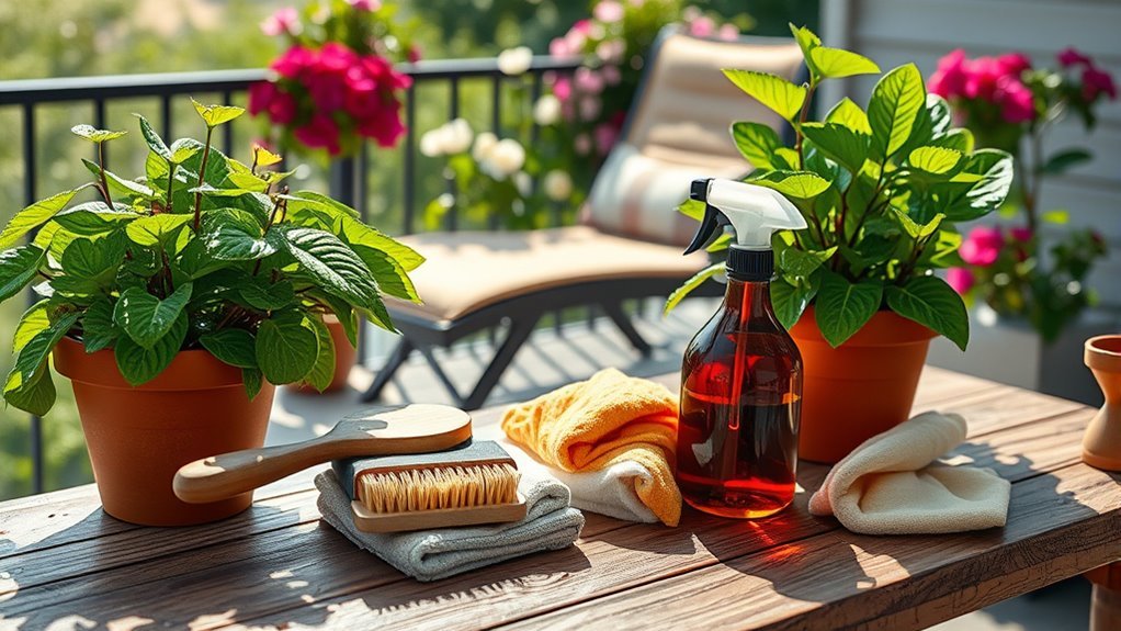 balcony plant and furniture care