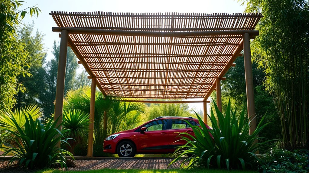 bamboo structures for vehicle protection