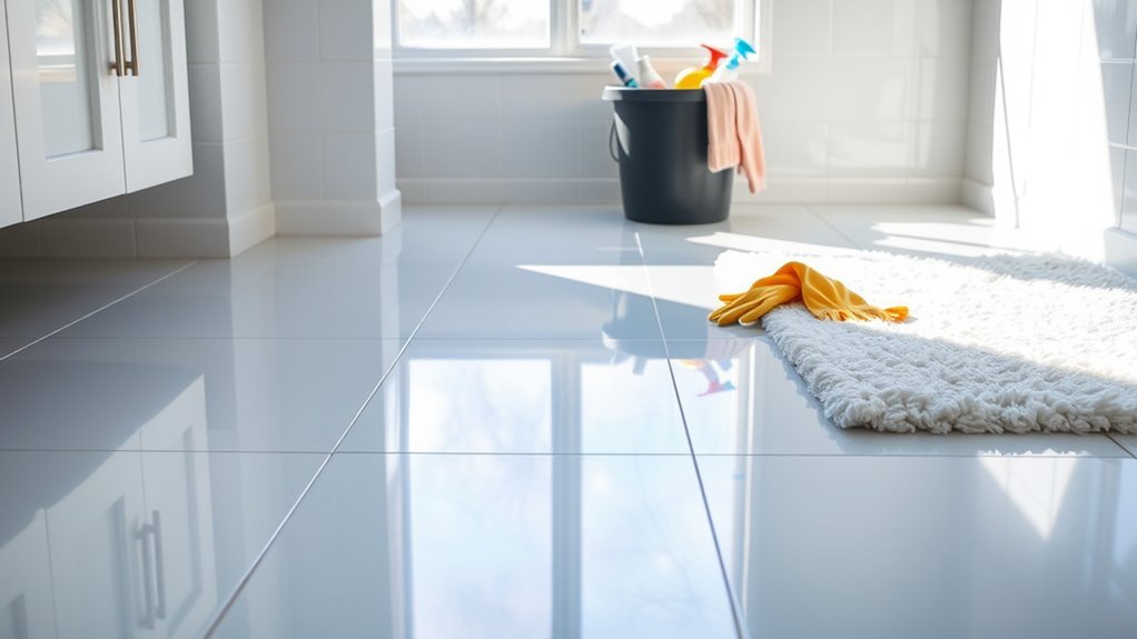 bathroom flooring deep cleaning