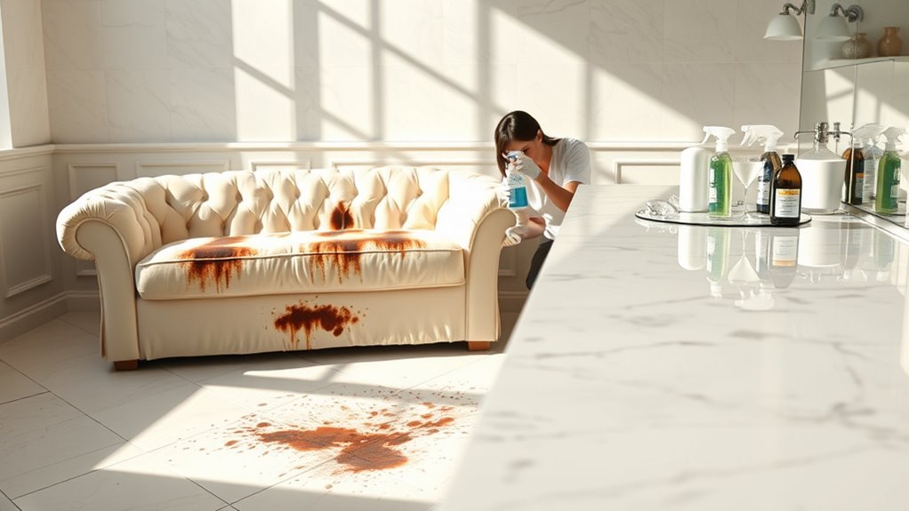 bathroom sofa stain removal