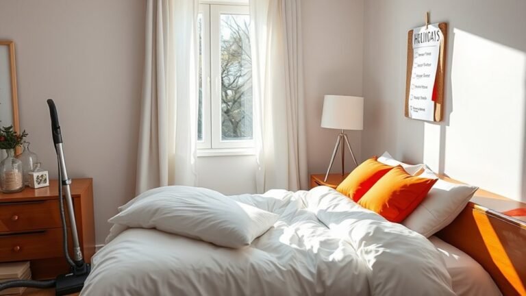 bedroom cleaning before holidays