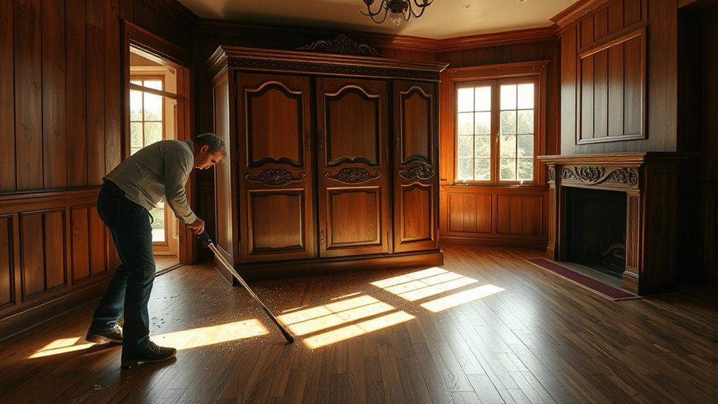 careful built in furniture removal