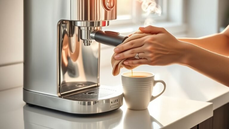 careful coffee machine cleaning