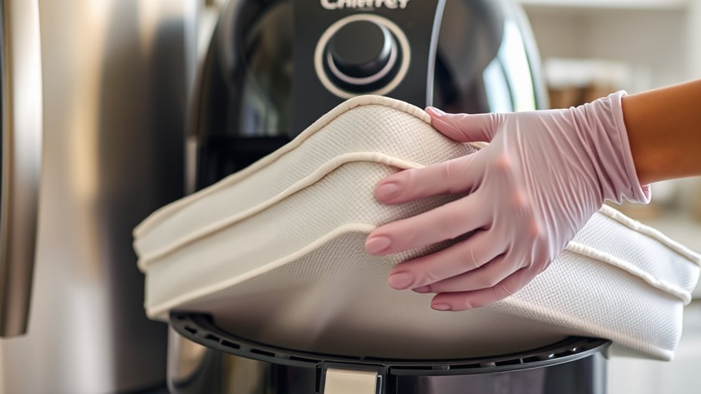 carefully remove air fryer mattress