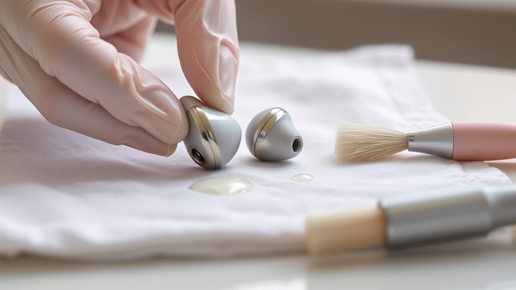 carefully remove ear tips