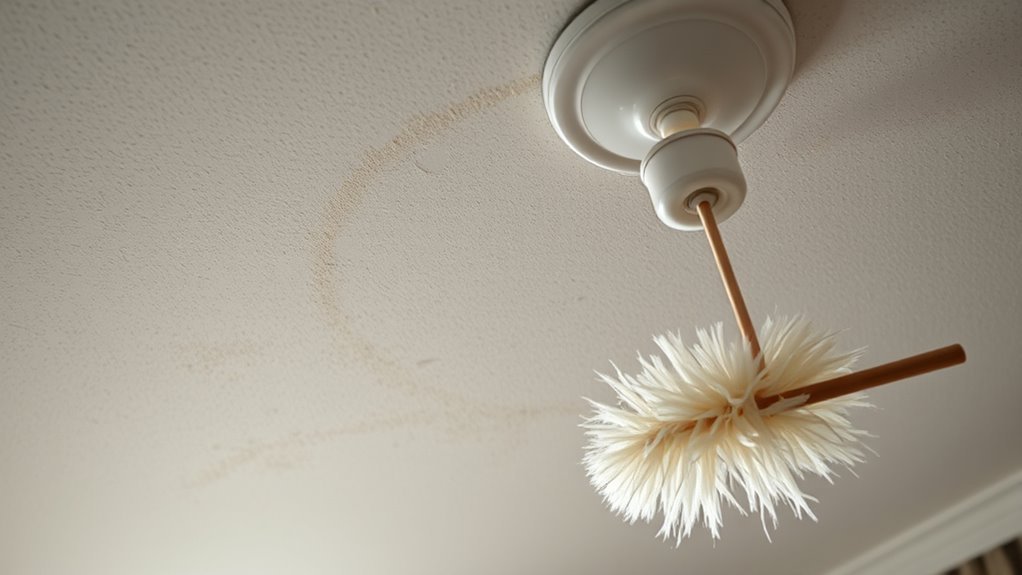 ceiling dirt accumulation causes