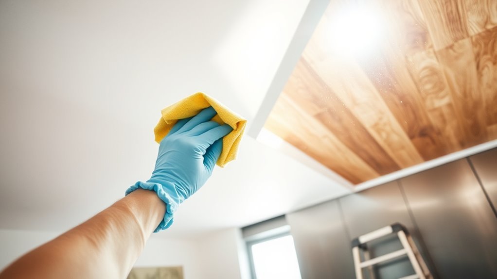 ceiling material cleaning methods