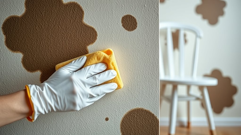 chair stains wall removal