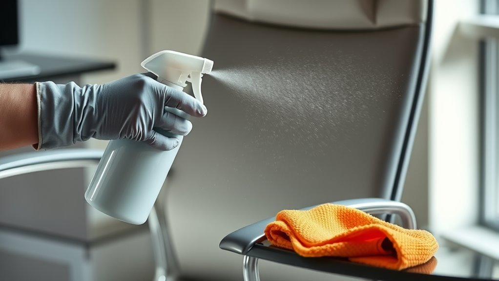 clean and disinfect office chair