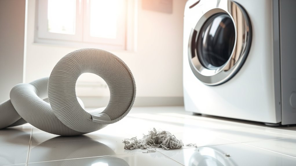 clean and reconnect dryer hose