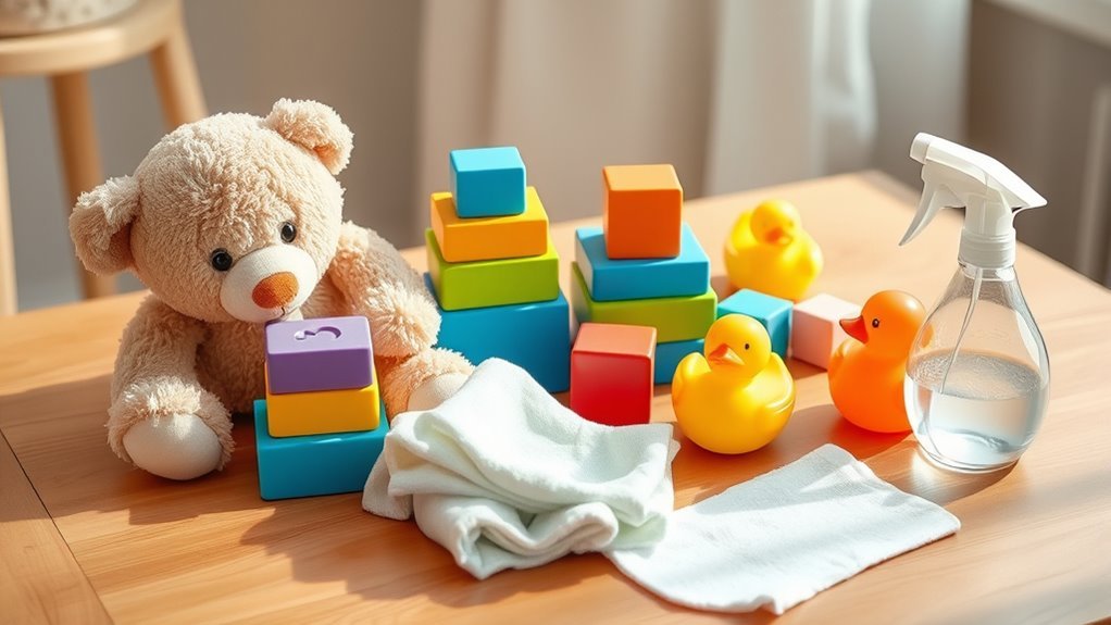 clean and sanitize toys