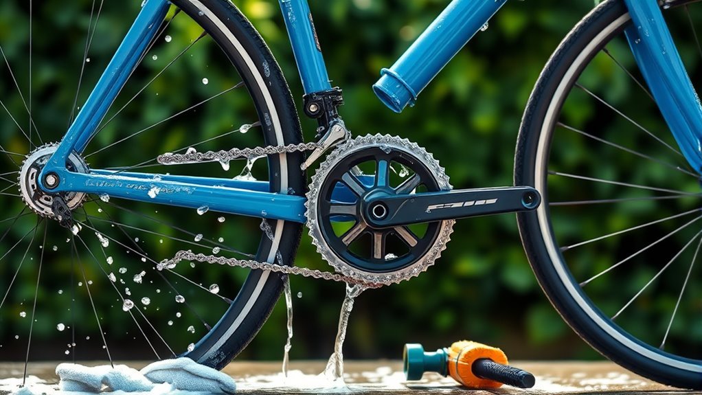 clean bike frame components