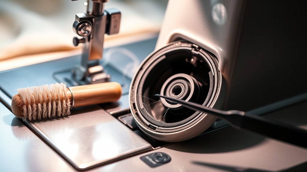 clean bobbin area regularly