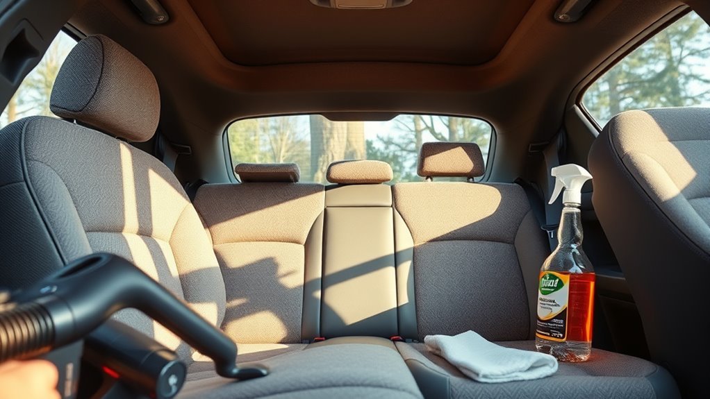 clean car interior preparation