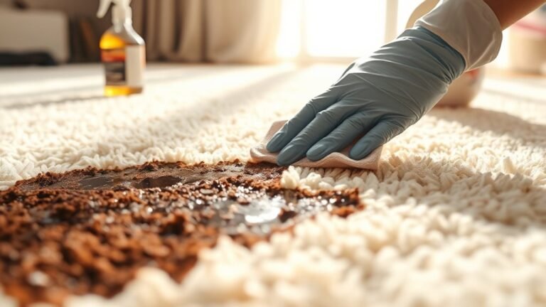 clean carpet mirror stains
