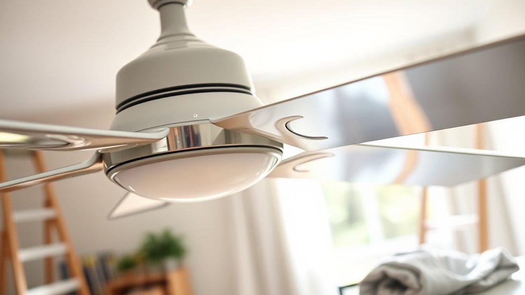 clean ceiling fan blades