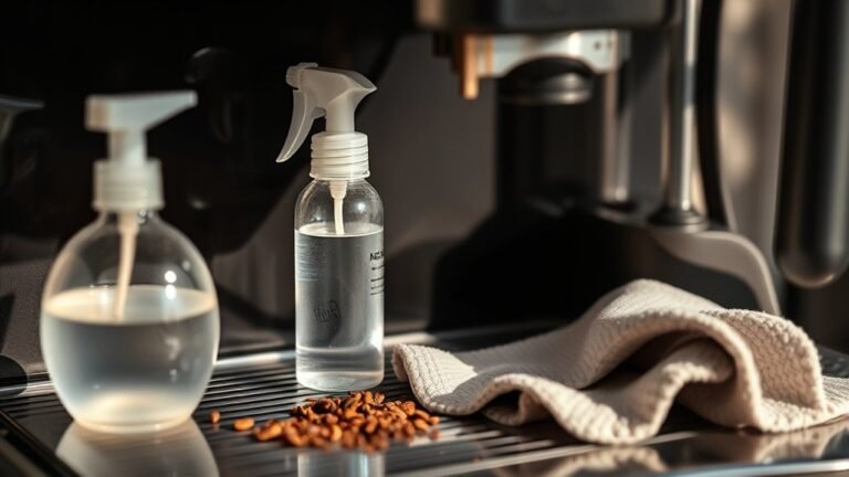 clean coffee machine upholstery