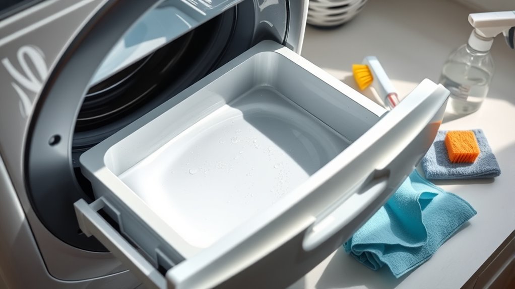clean detergent drawer regularly