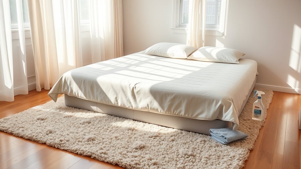 clean dry allergen free mattress