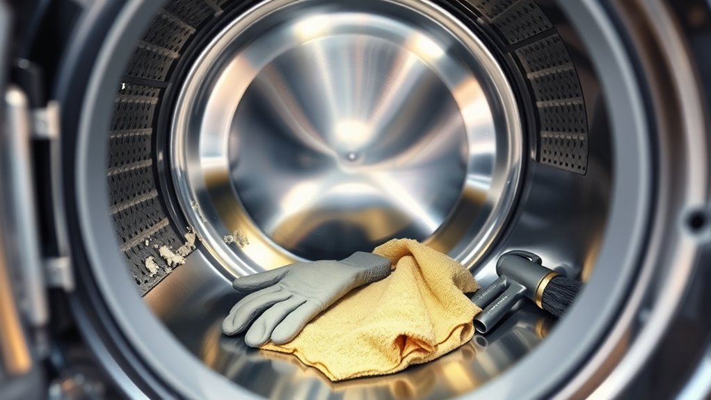 clean dryer drum regularly