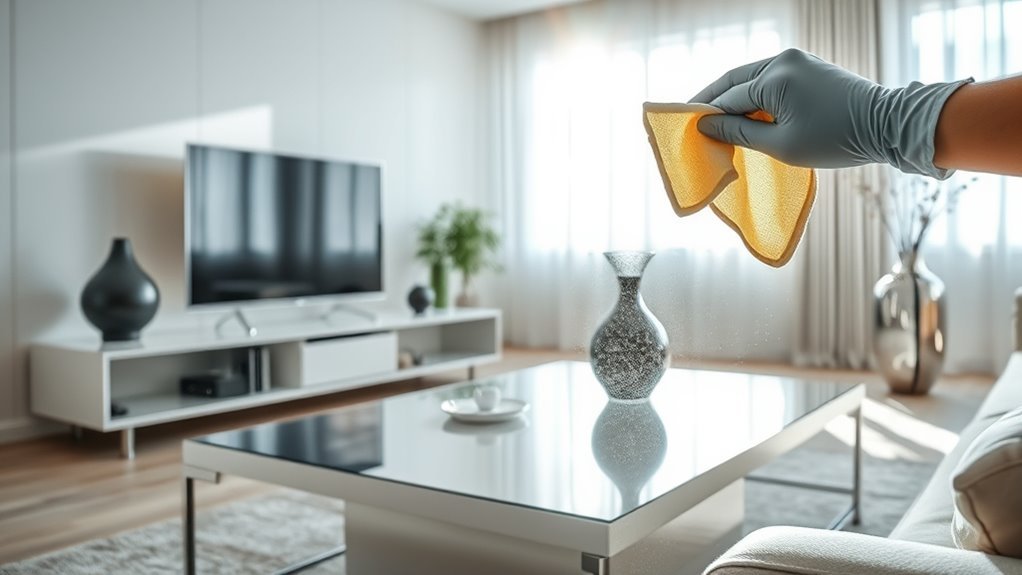 clean electronics and decor