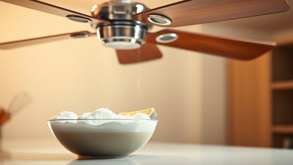 clean fan blades safely