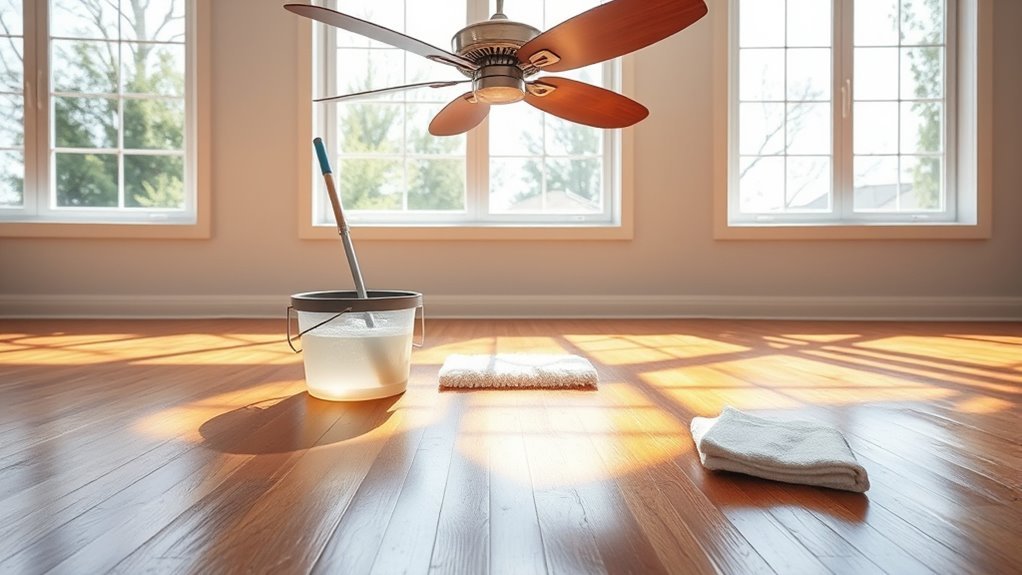 clean fan floors effectively