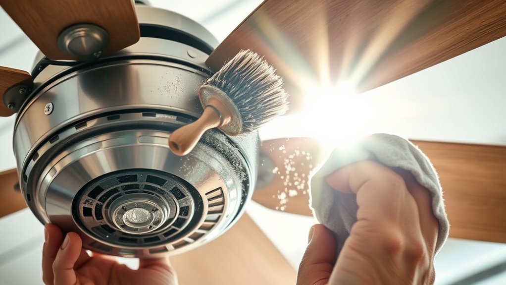 clean fan motors regularly