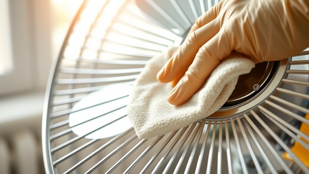 clean fan to eliminate germs