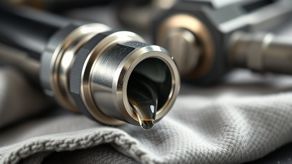 clean fittings before lubrication