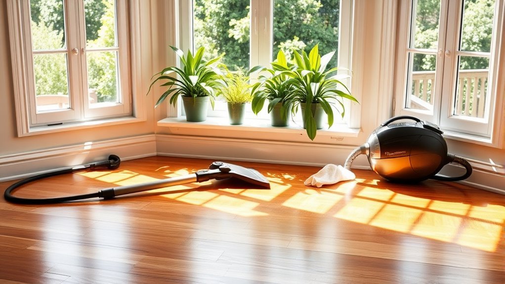 clean floors remove debris